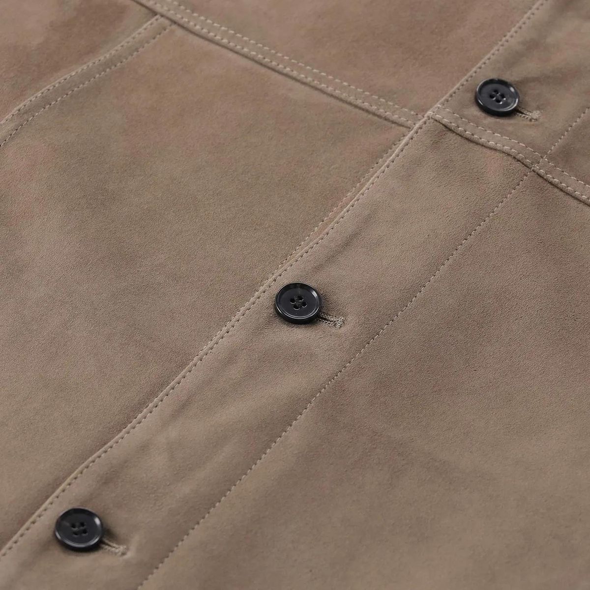 Wildleder Jacke mit Knopfleiste