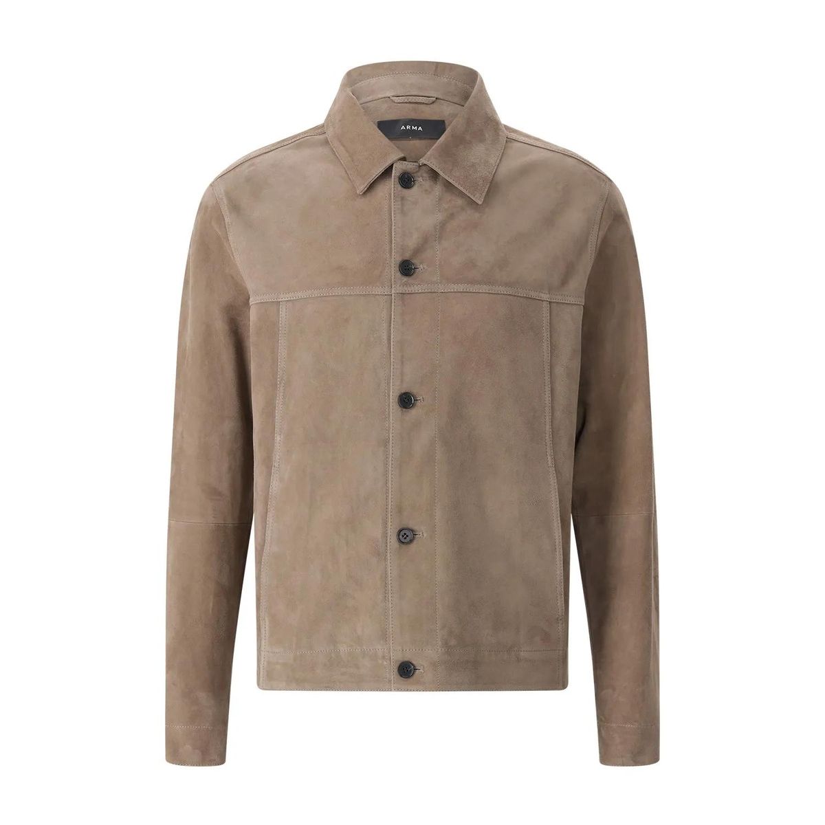 Wildleder Jacke mit Knopfleiste