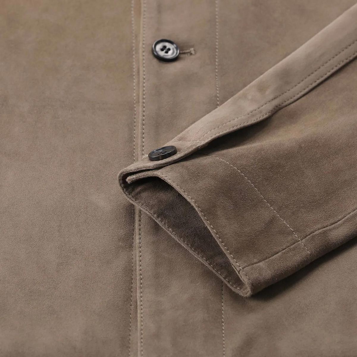 Wildleder Jacke mit Knopfleiste