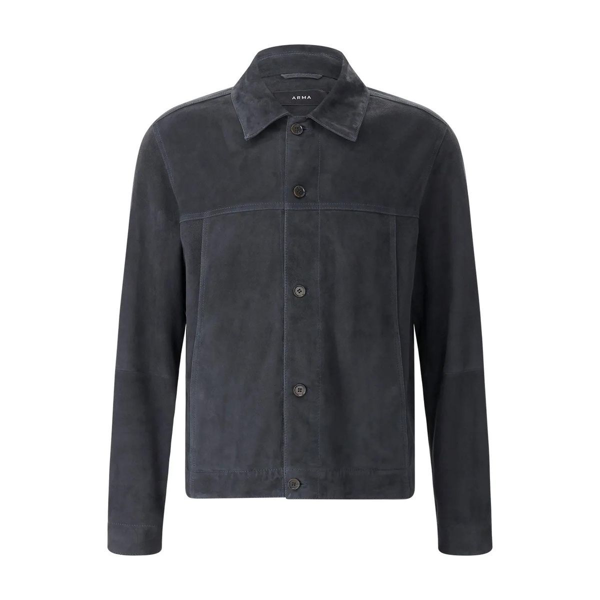 Wildleder Jacke mit Knopfleiste