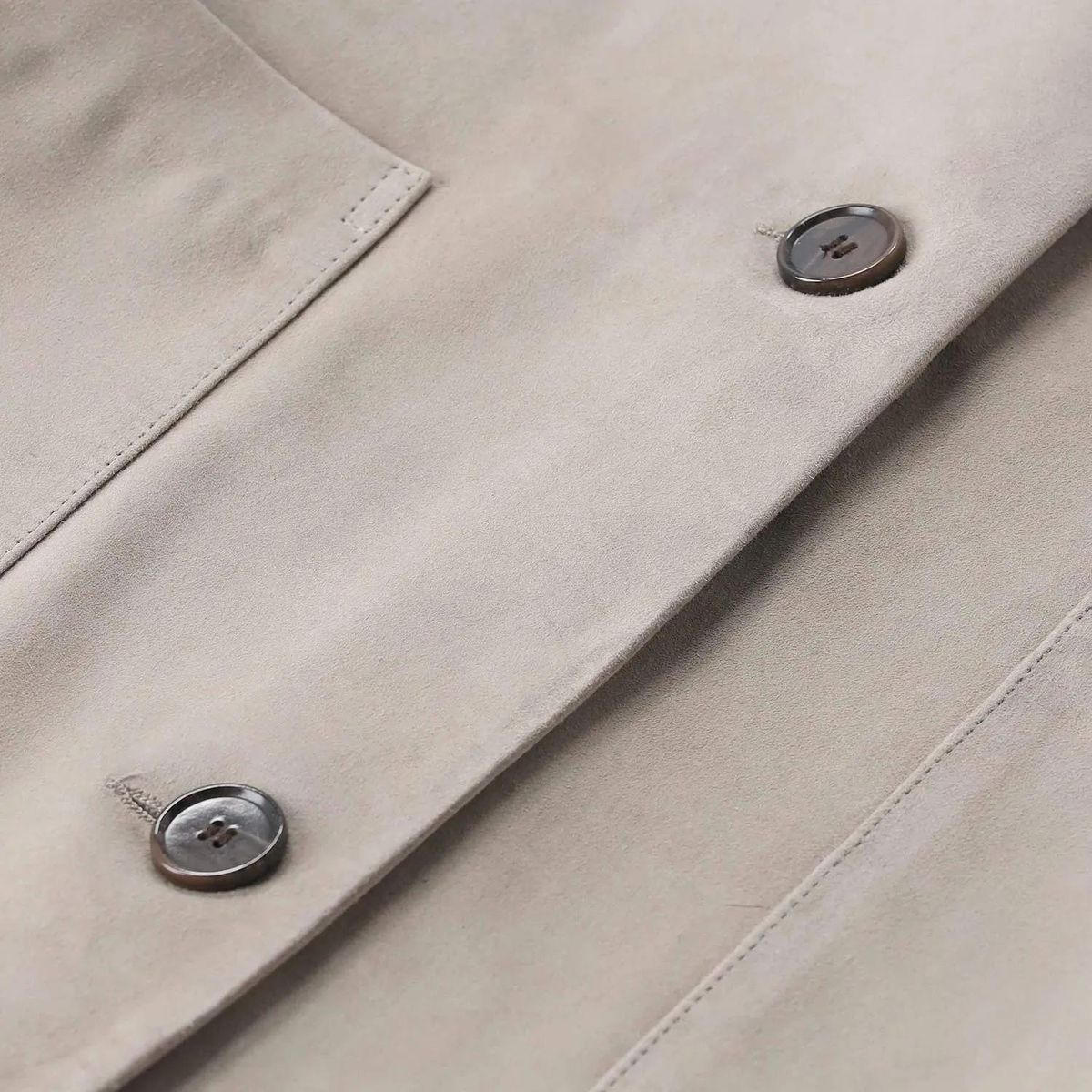 Wildleder-Jacke mit Taschen