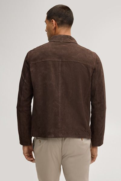 GANT Baks Dunkelbraune Wildlederjacke mit Reißverschluss