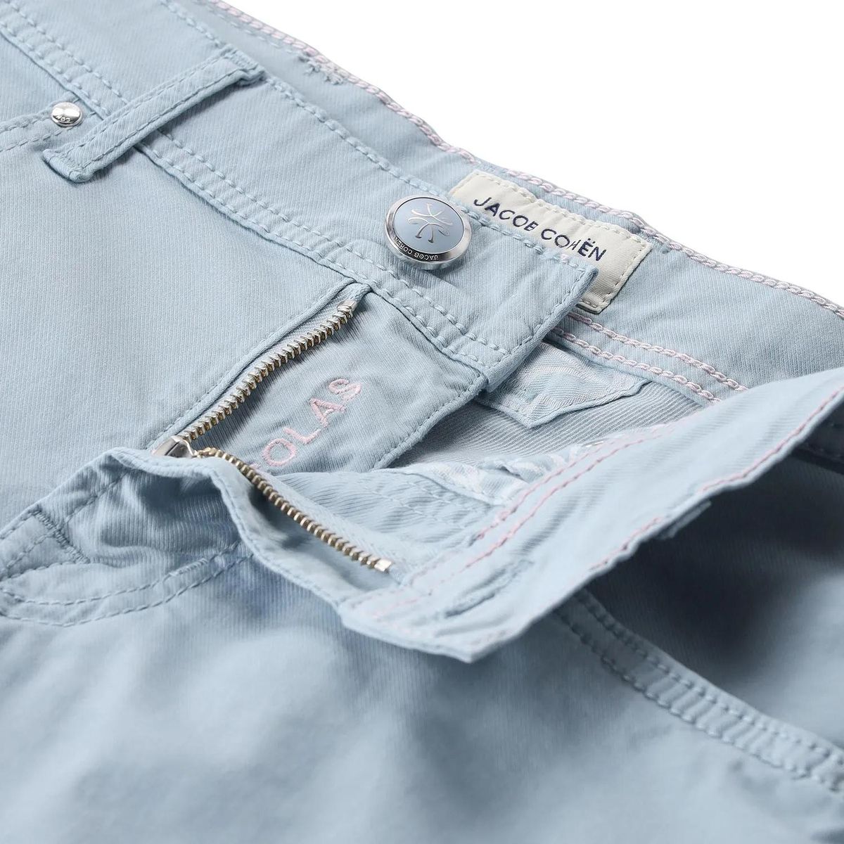 Hellblaue Chino Shorts aus Baumwollmischung