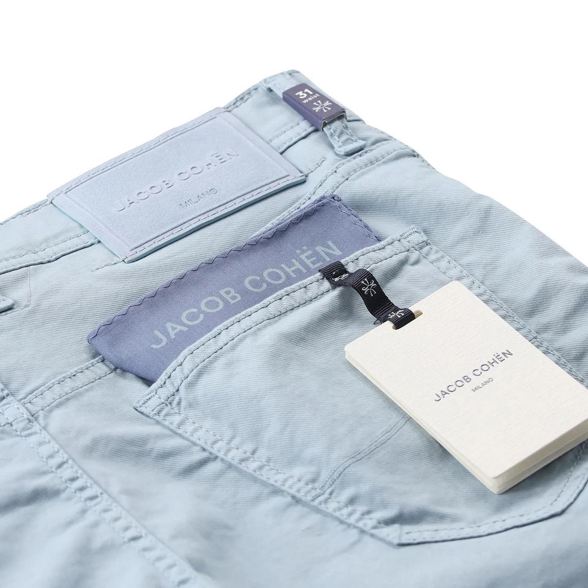 Hellblaue Chino Shorts aus Baumwollmischung