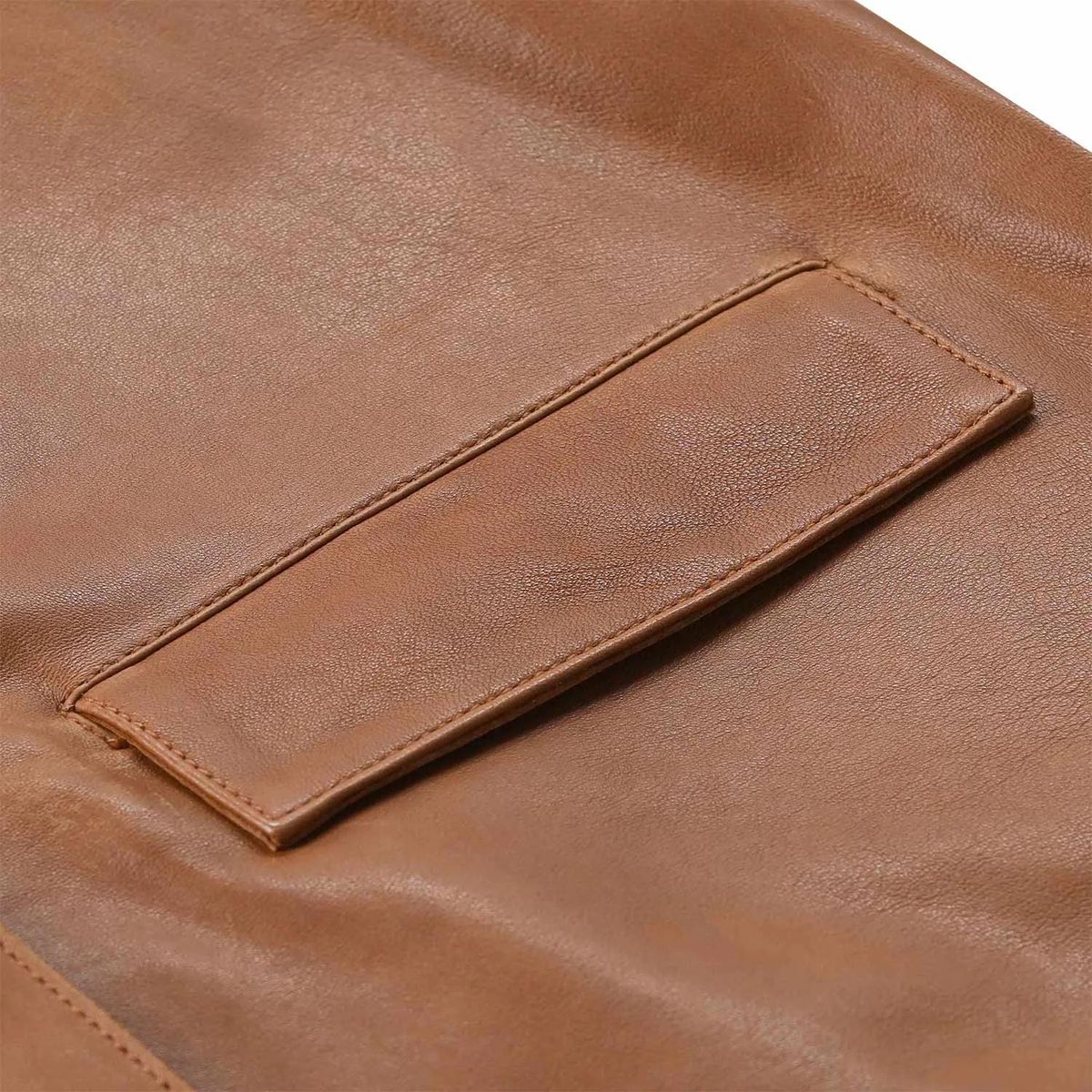 Klassische Lederjacke mit Knopfleiste