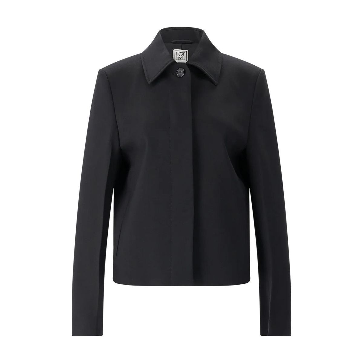 Moderner, verkürzter Blazer aus Wollmischung