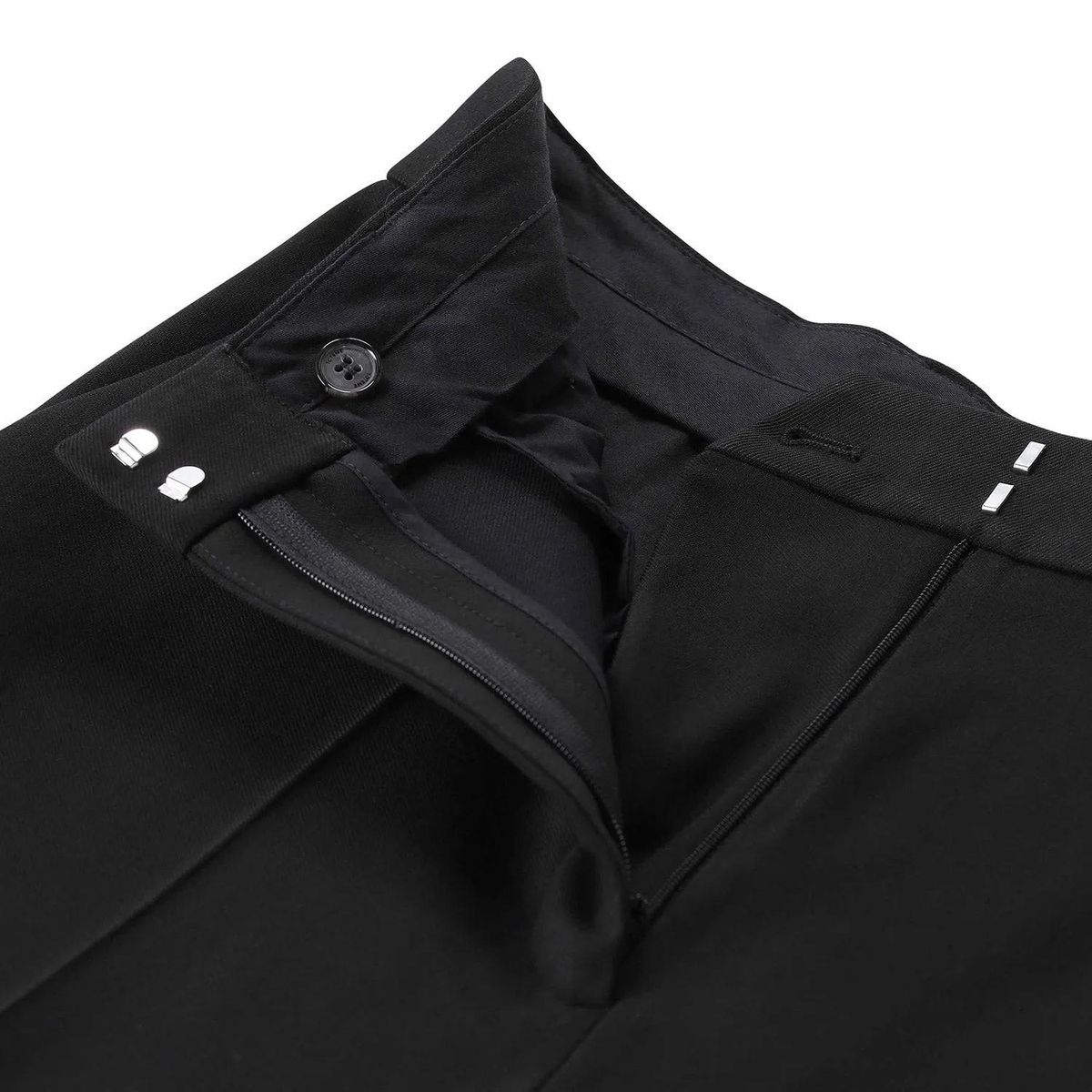 Gerade geschnittene Wollmischung Hose