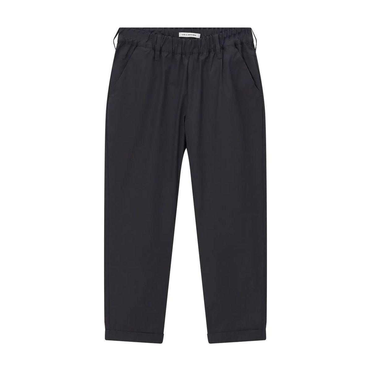 Cropped Baumwollmix-Hose mit Kordelzug