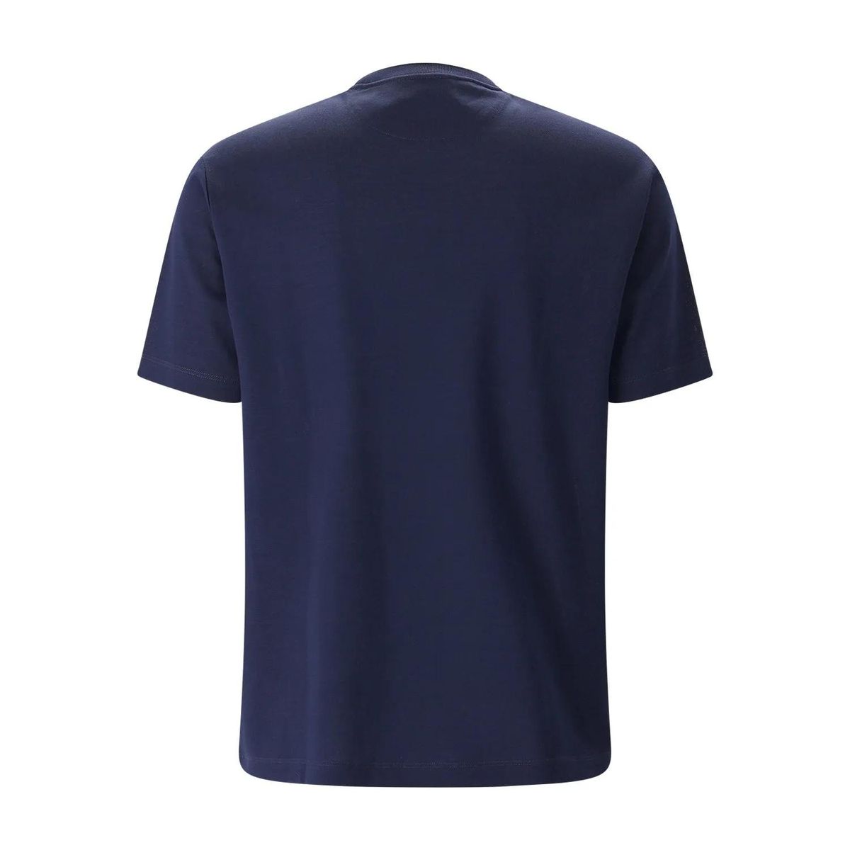 Klassisches einfarbiges Baumwoll-T-Shirt mit Rundhalsausschnitt