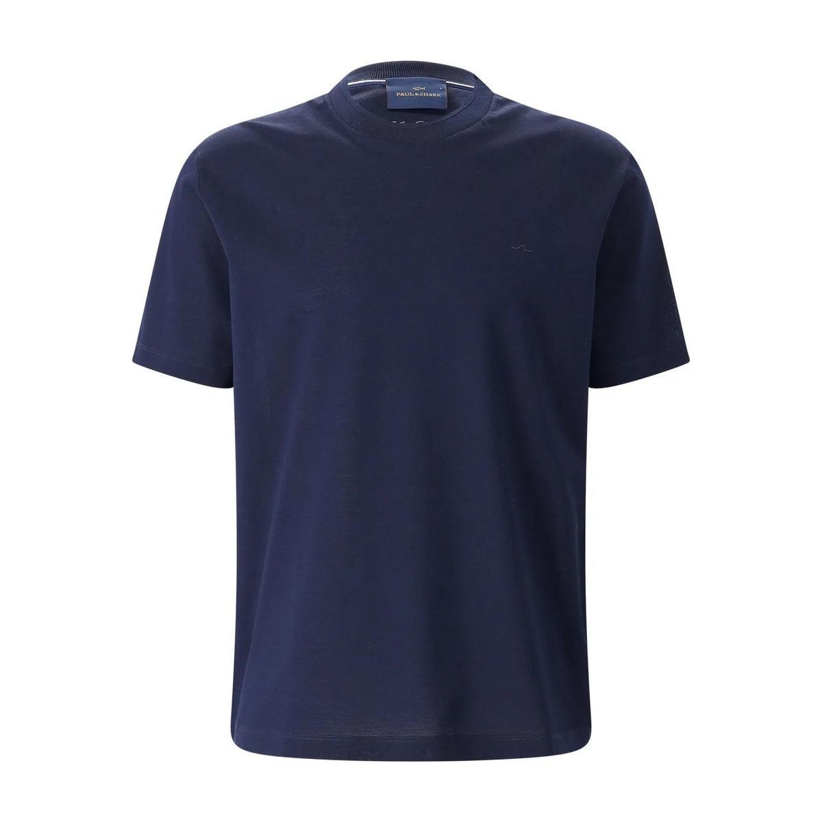 Klassisches einfarbiges Baumwoll-T-Shirt mit Rundhalsausschnitt