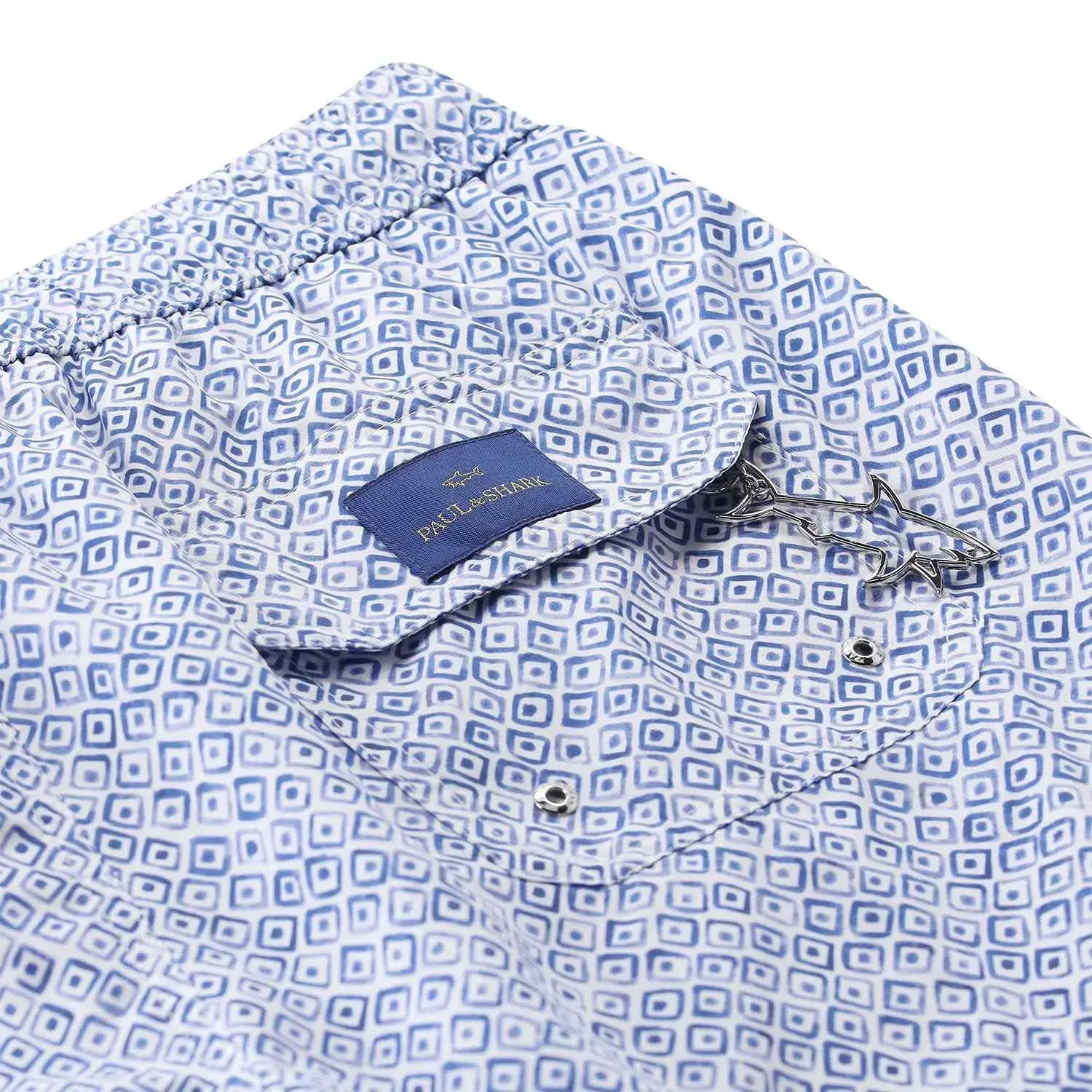 Gemusterte Badeshorts mit elastischem Bund