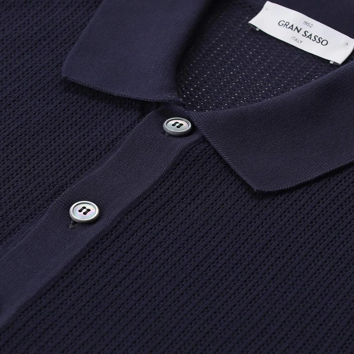 Kurzarm-Strickhemd aus Baumwolle