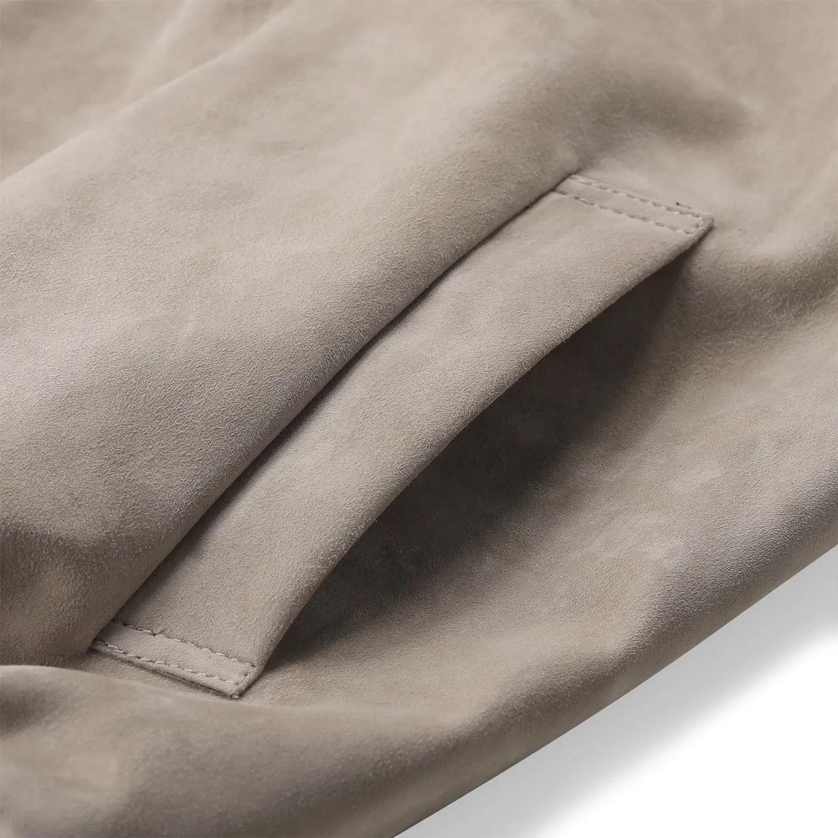 Wildlederjacke mit Kragen