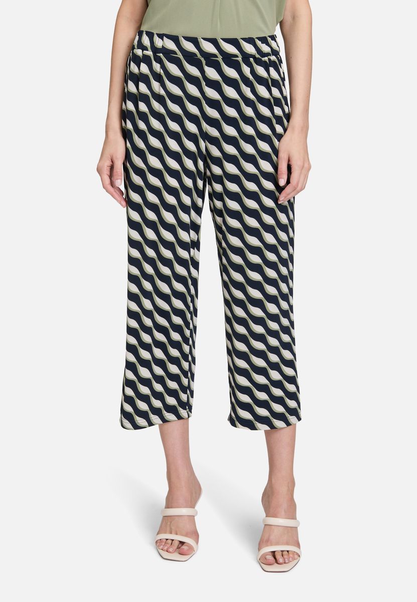 Bedruckte Cropped Culottes Schlupfhose
