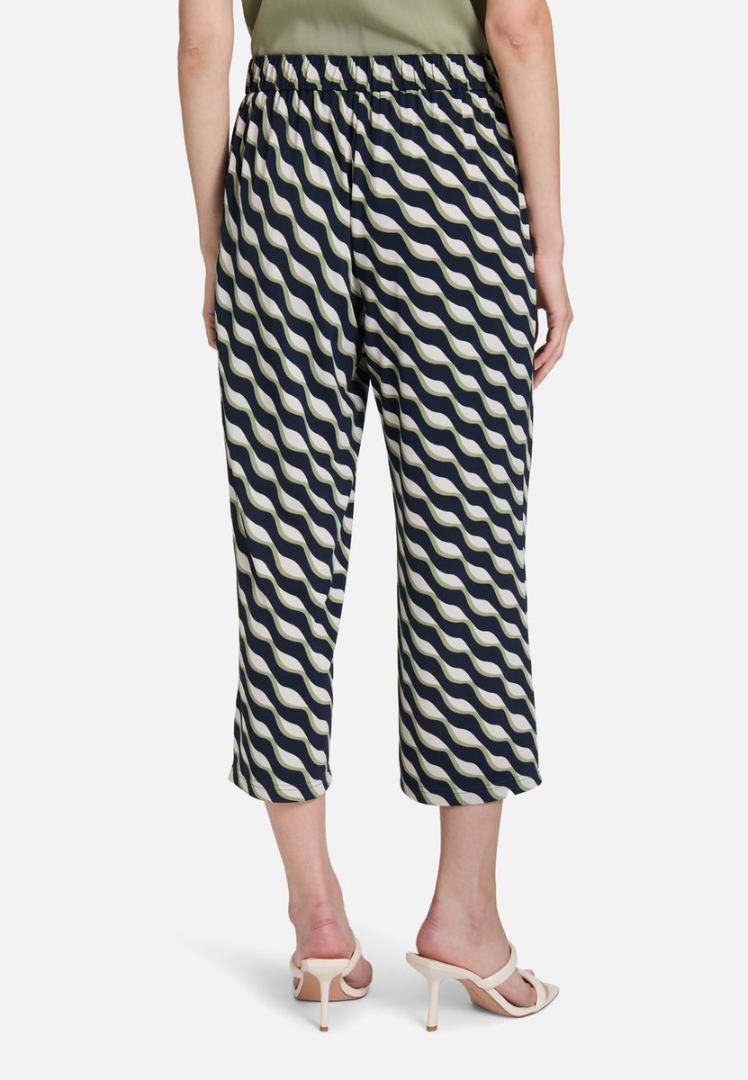 Bedruckte Cropped Culottes Schlupfhose