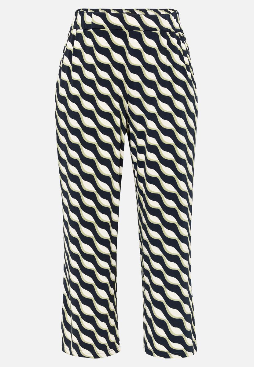 Bedruckte Cropped Culottes Schlupfhose