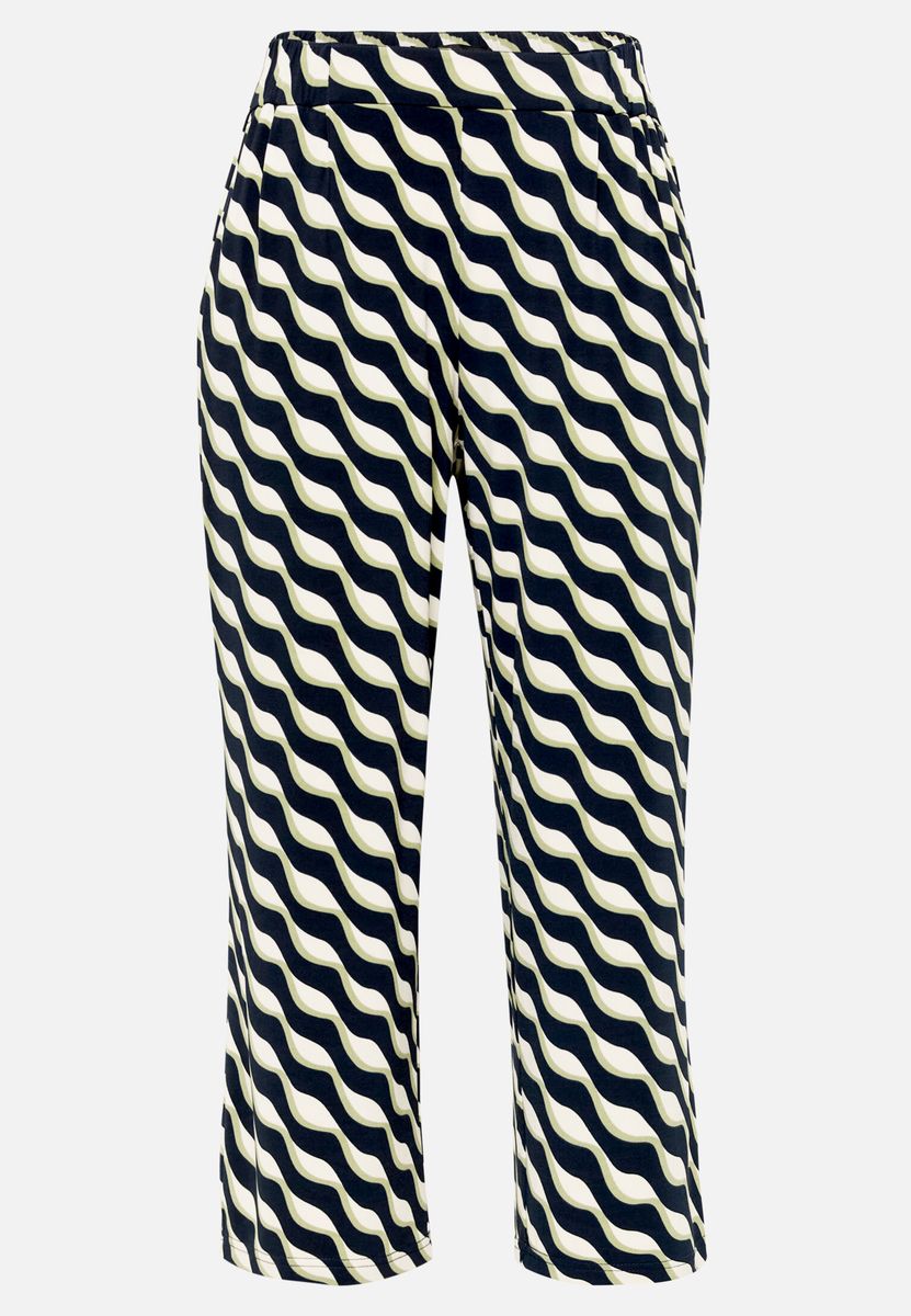 Bedruckte Cropped Culottes Schlupfhose