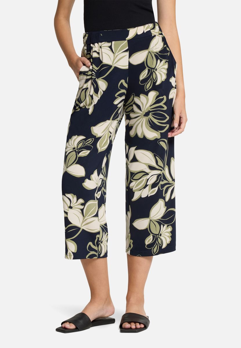 Bedruckte Cropped Culottes Schlupfhose