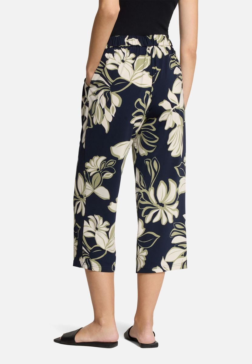 Bedruckte Cropped Culottes Schlupfhose