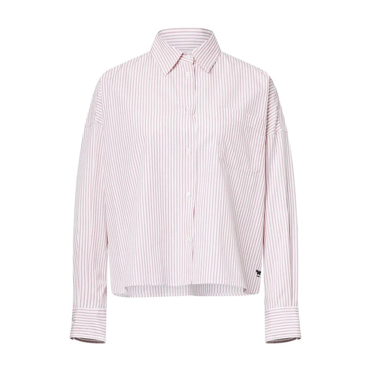 Gestreiftes Baumwollhemd in lockerer Passform