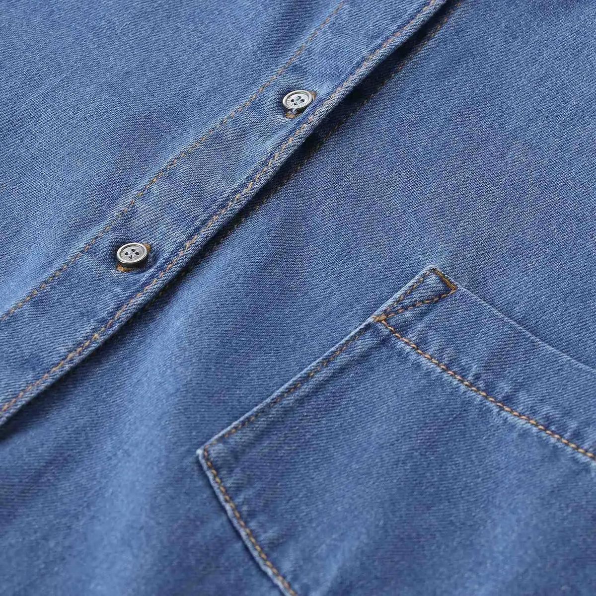 Oversized Jeanshemd mit Knopfleiste