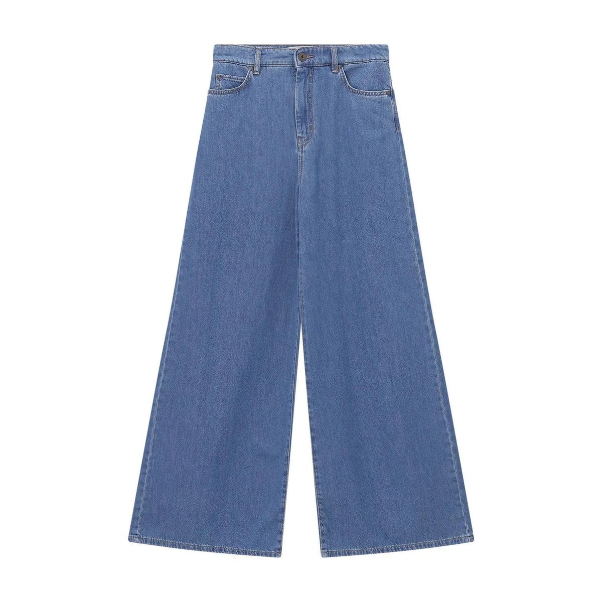 Wide Leg Jeans aus Denim