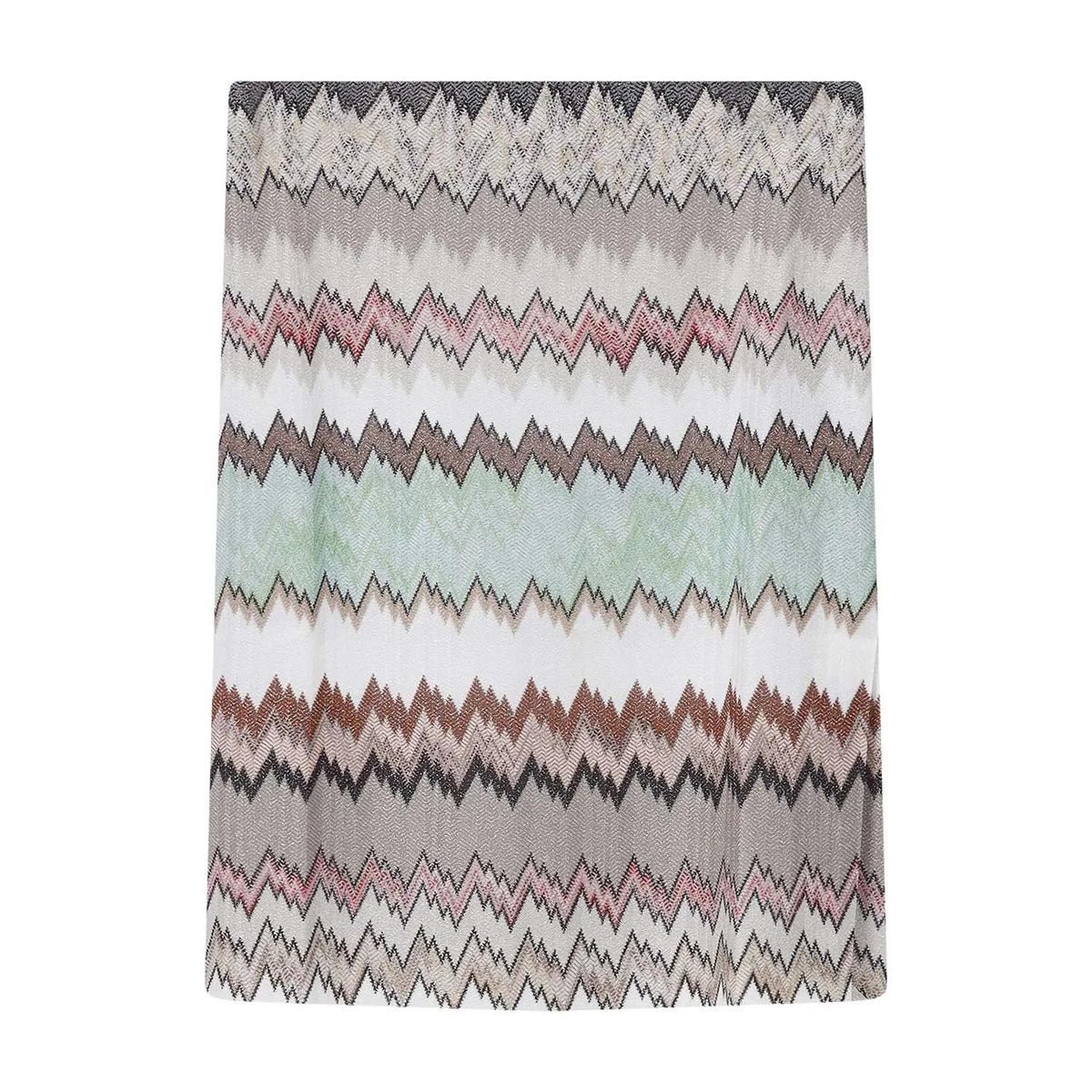 Gemusterter Strick-Midi-Bleistiftrock