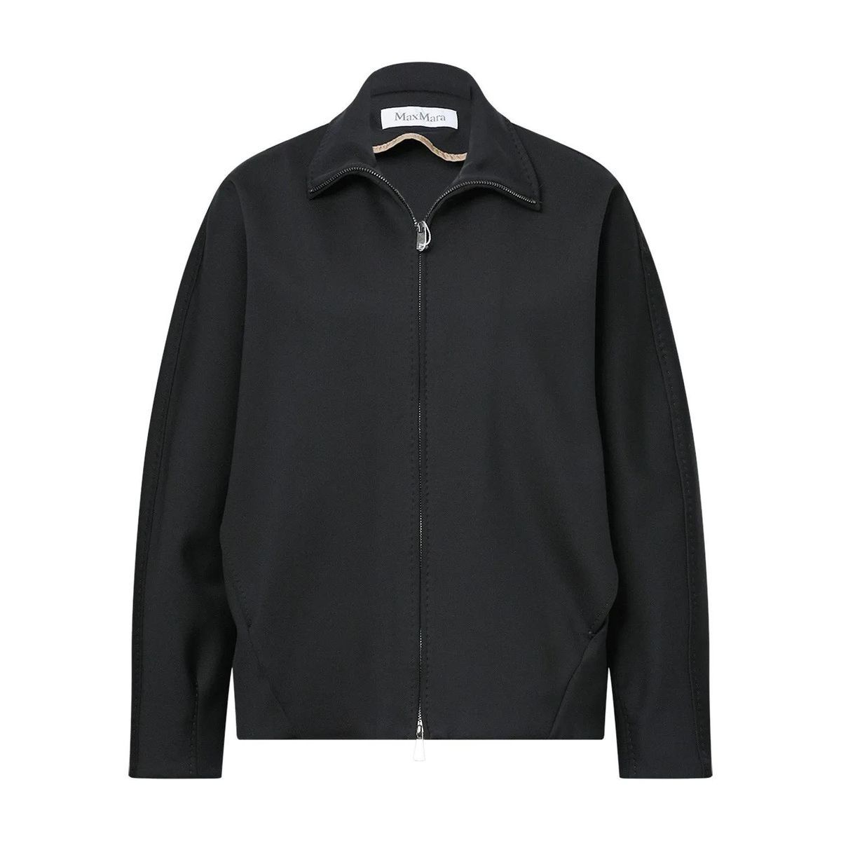 Jersey Jacke mit Reißverschluss und Kragen