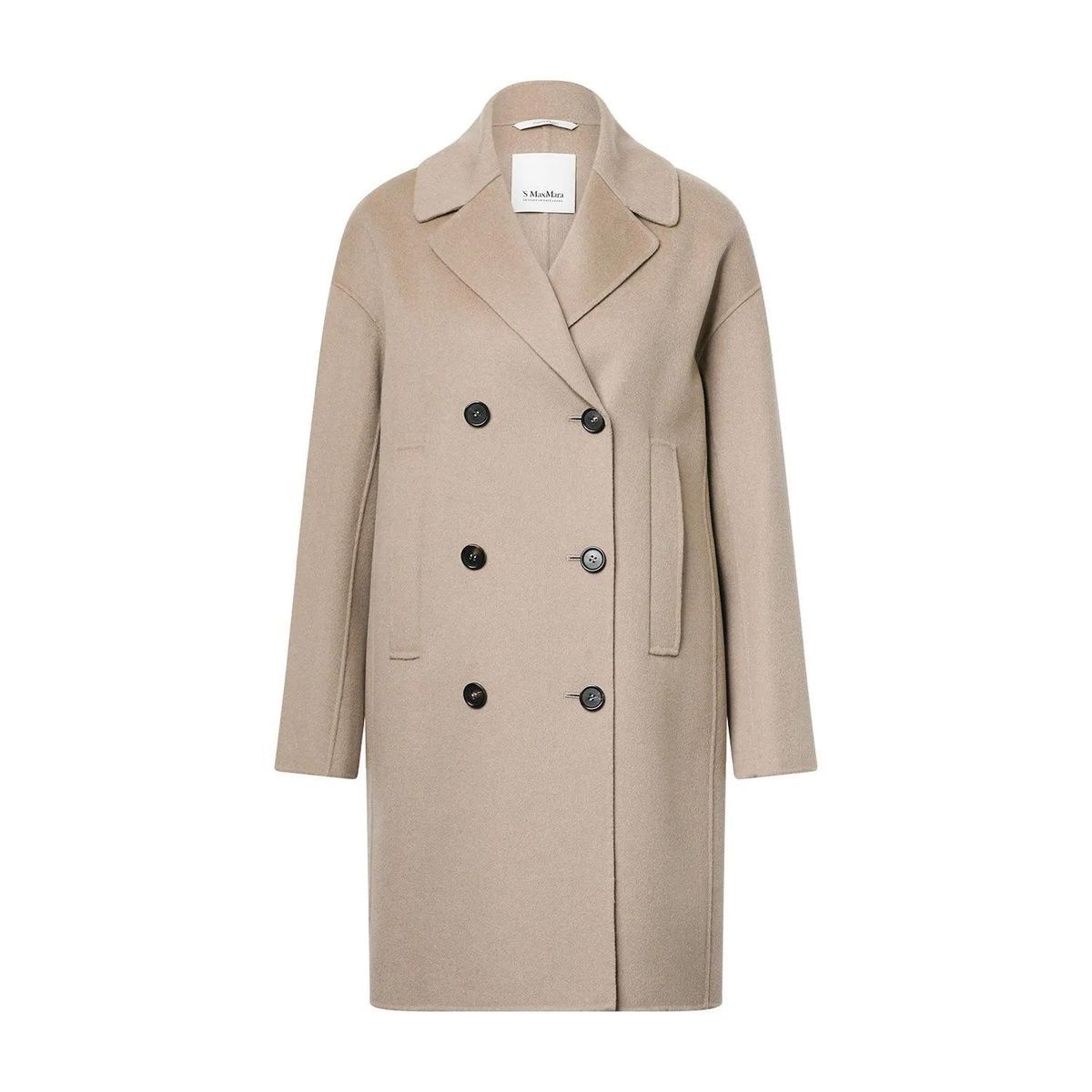 Eleganter doppelreihiger Wollmantel