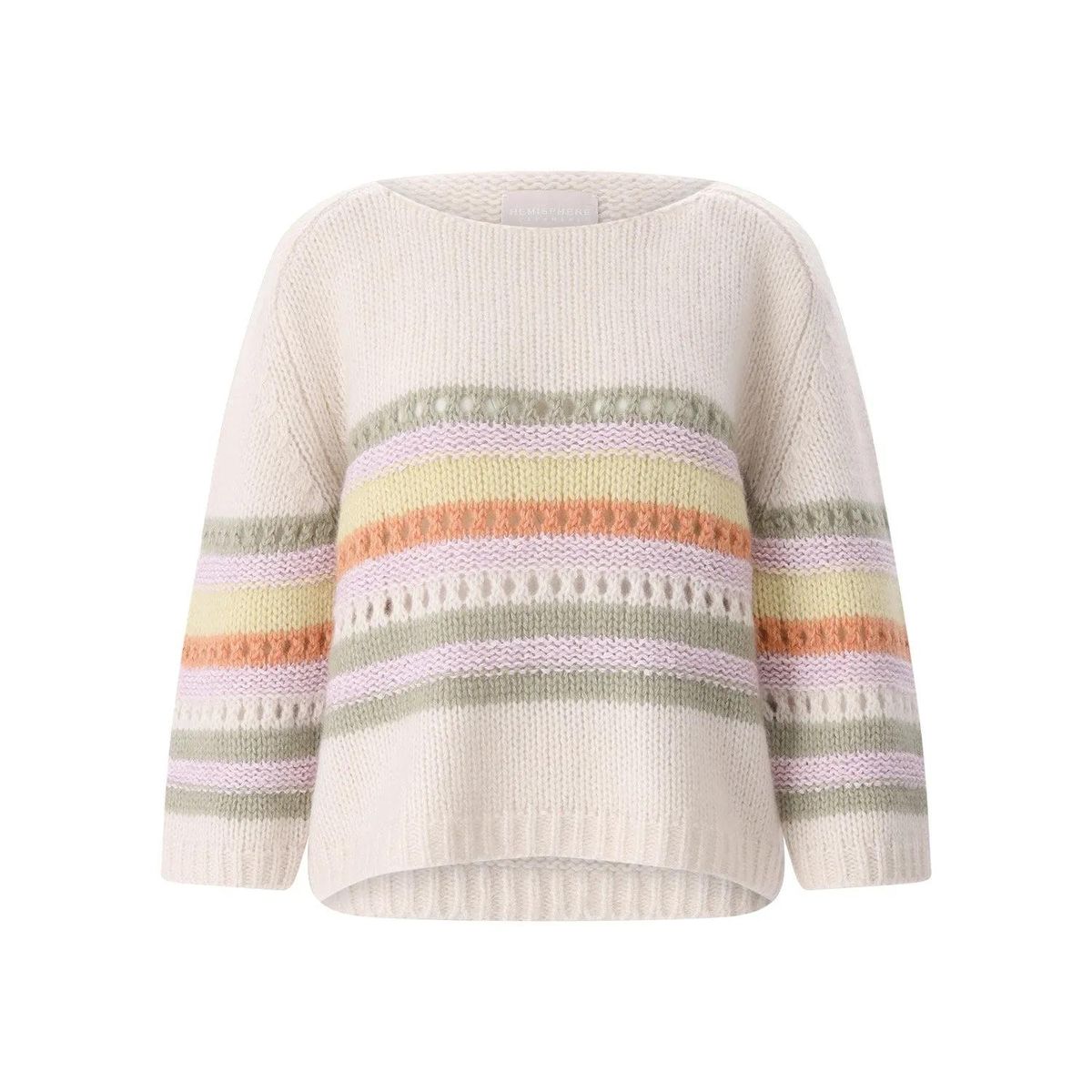 Gestreifter Kaschmir-Baumwoll-Mix Pullover