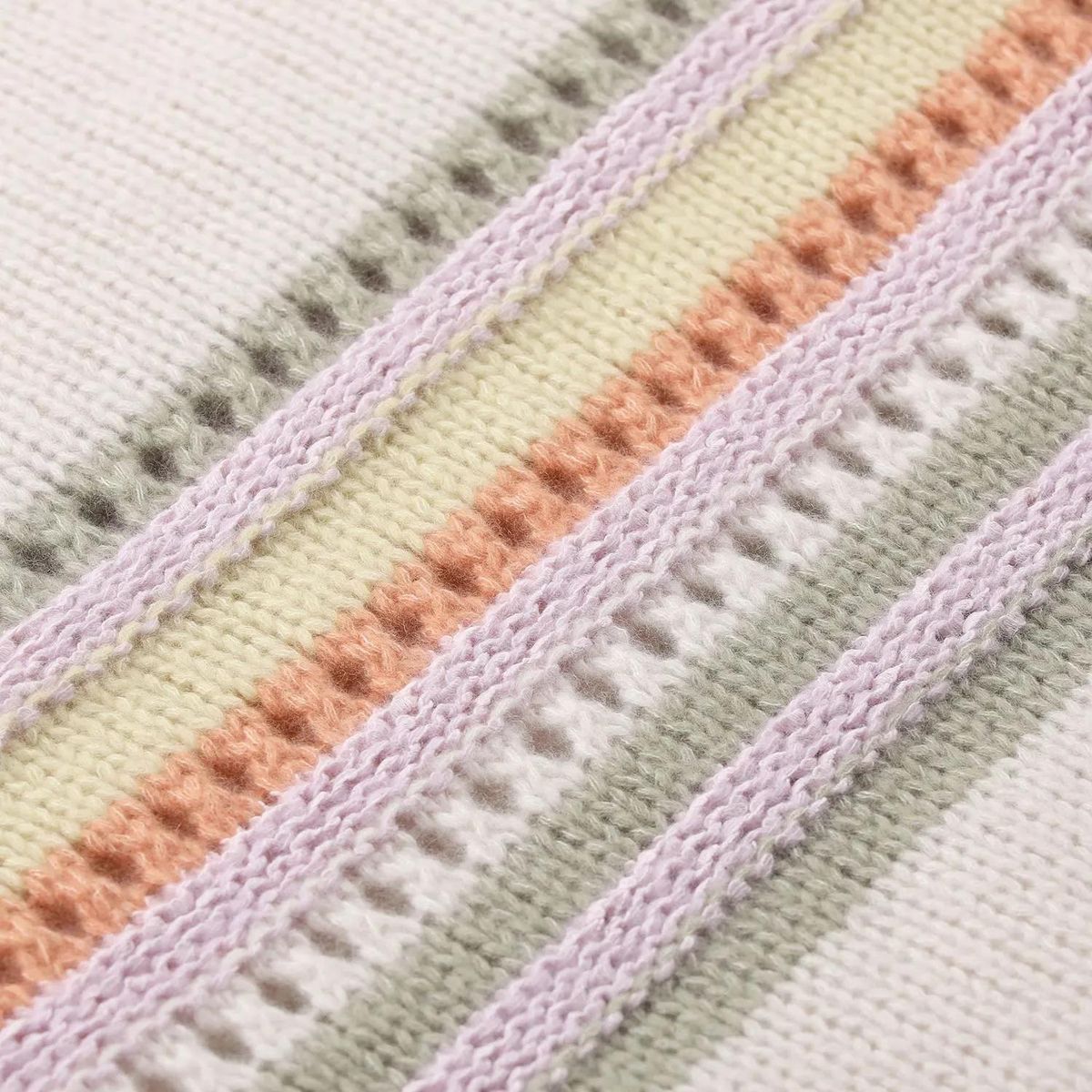 Gestreifter Kaschmir-Baumwoll-Mix Pullover