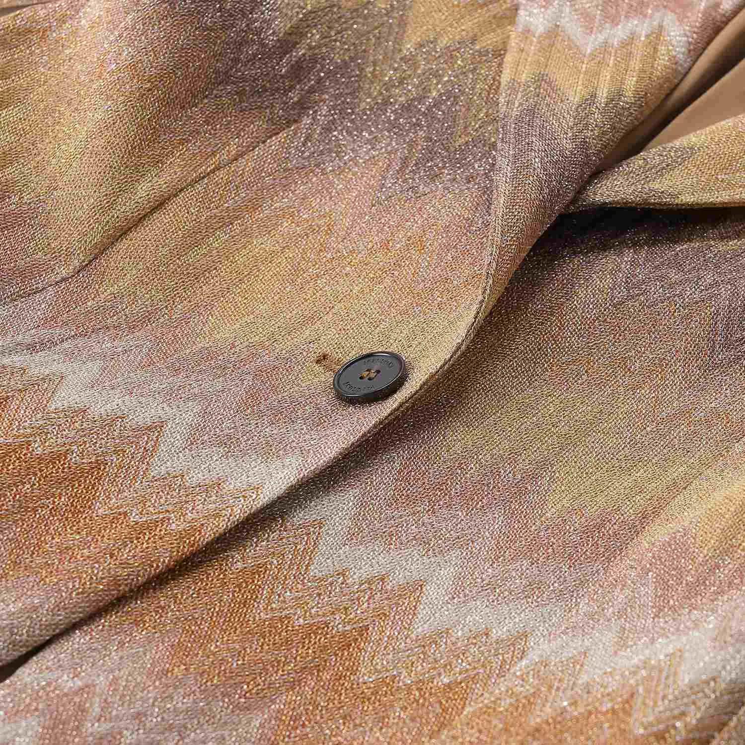Gemusterter, einreihiger Blazer mit Lamé-Finish