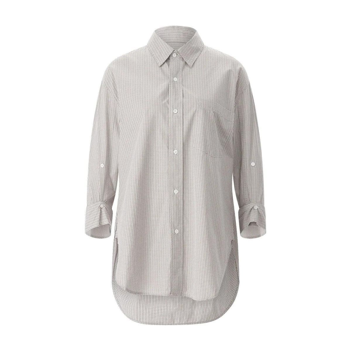 Kariertes Langarm Hemdblusenkleid