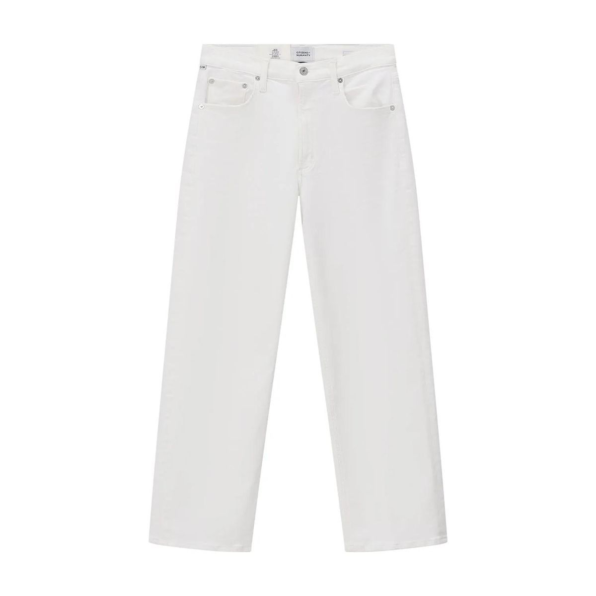 Jeans mit geradem Bein aus weißem Denim