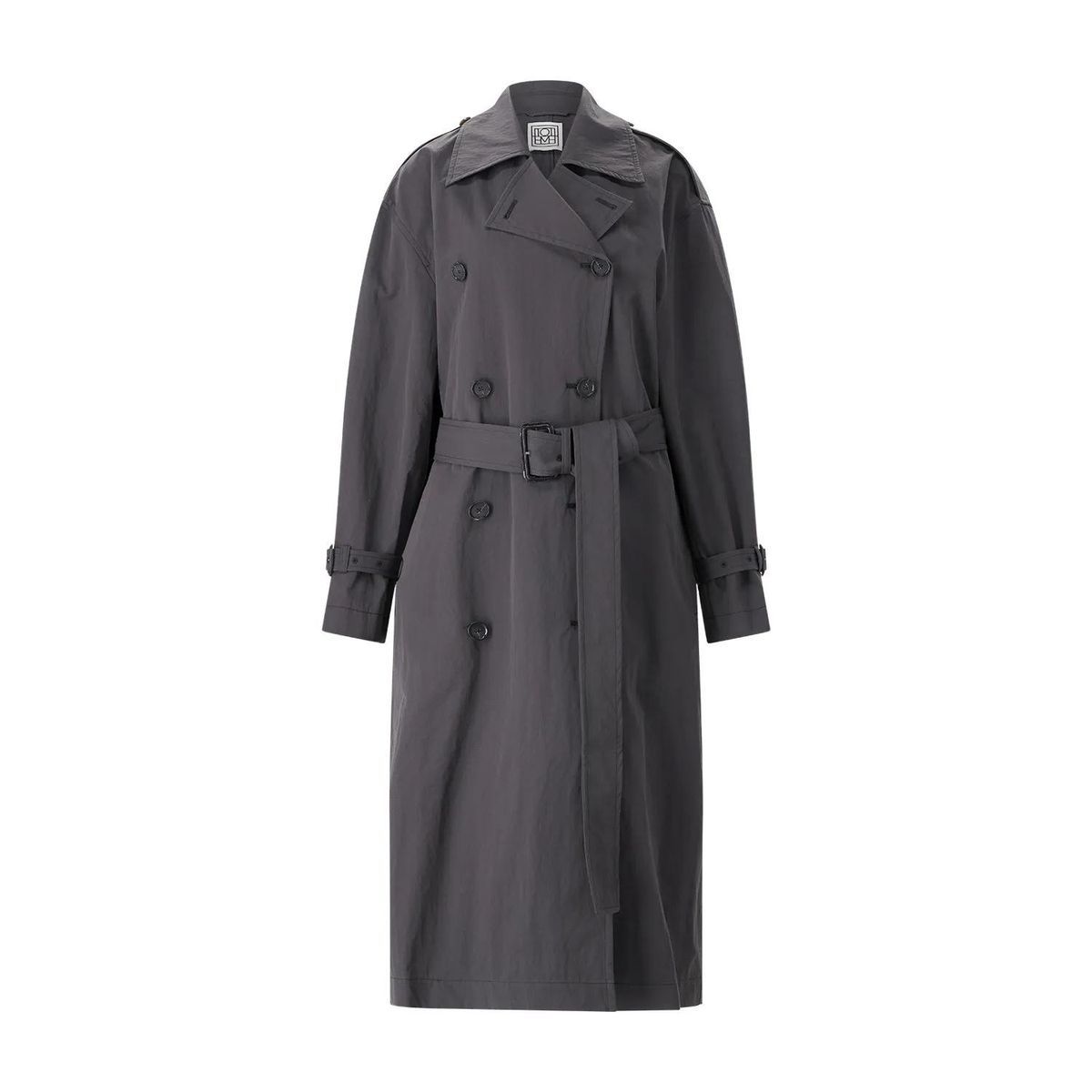 Eleganter zweireihiger Trenchcoat mit Gürtel