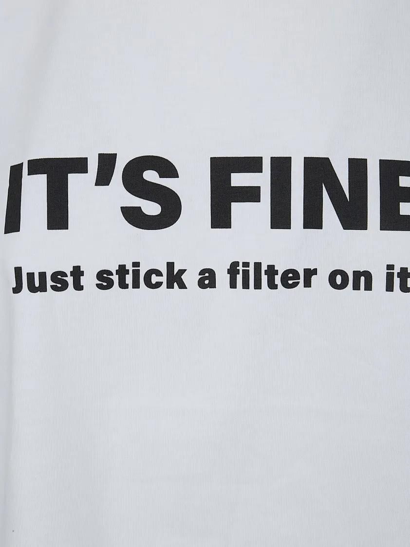 Weißes T-Shirt mit Grafikprint aus Baumwolle