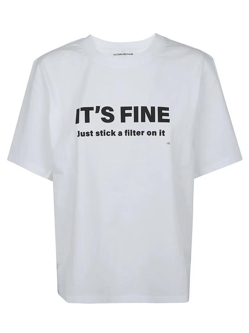 Weißes T-Shirt mit Grafikprint aus Baumwolle