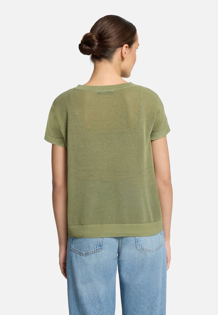 Locker geschnittenes Strick-T-Shirt-Top