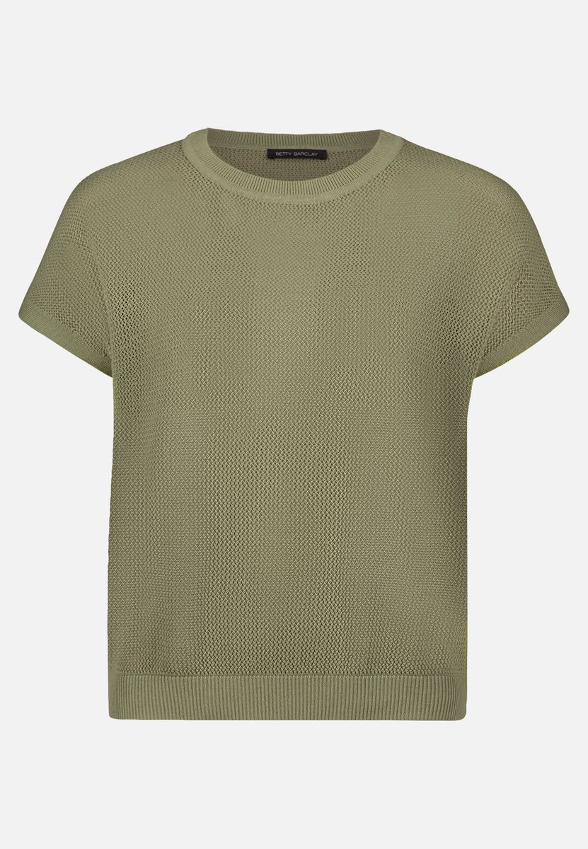 Locker geschnittenes Strick-T-Shirt-Top