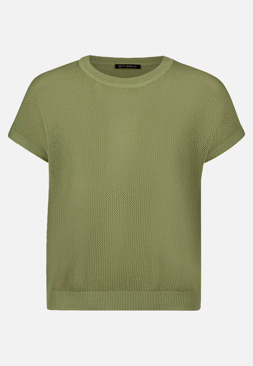 Locker geschnittenes Strick-T-Shirt-Top