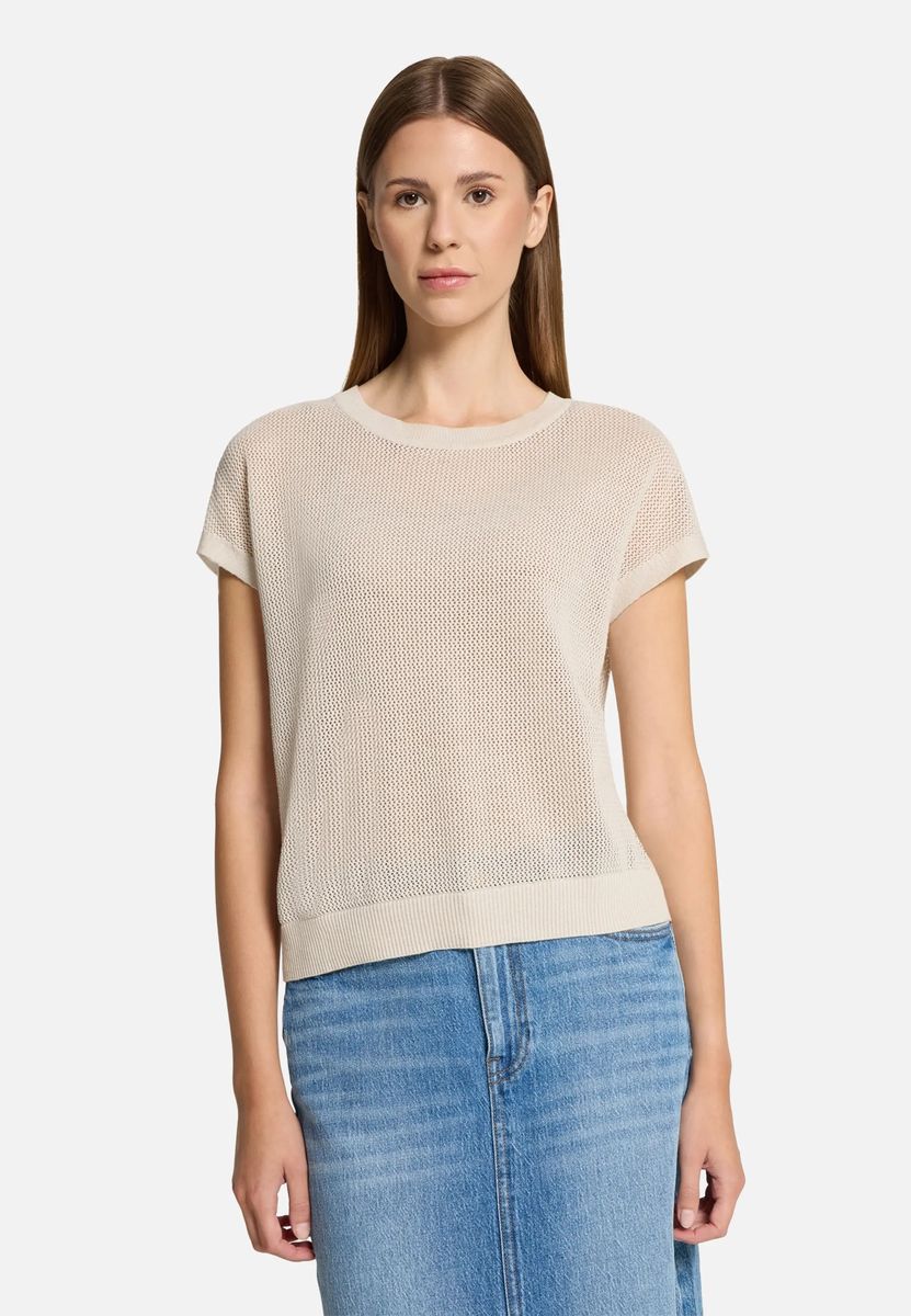 Locker geschnittenes Strick-T-Shirt-Top