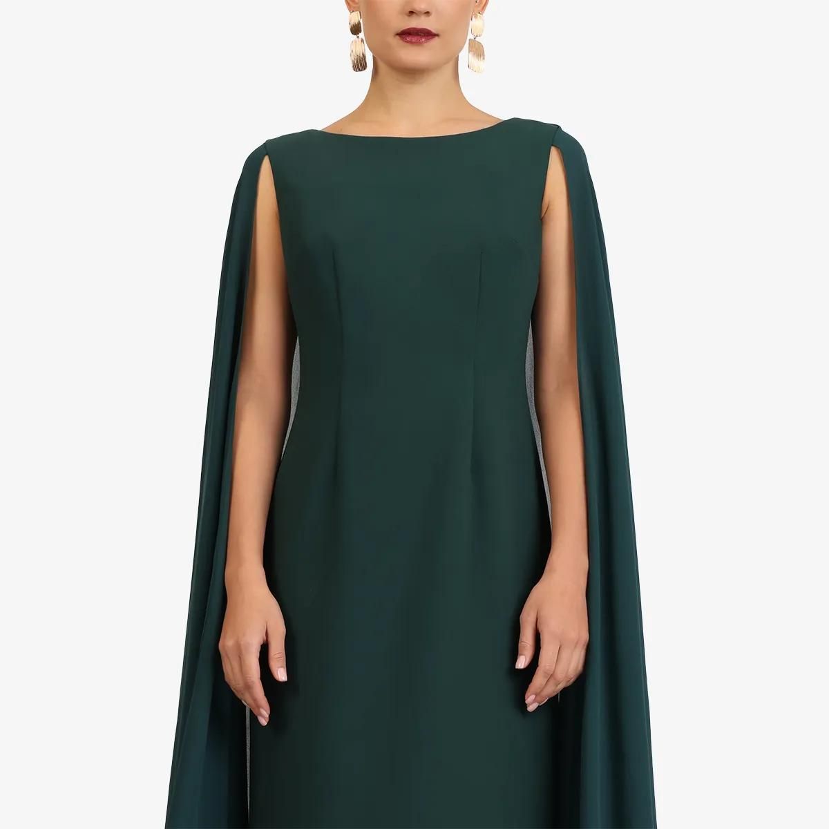 Elegantes Abendkleid mit Cape-Ärmeln