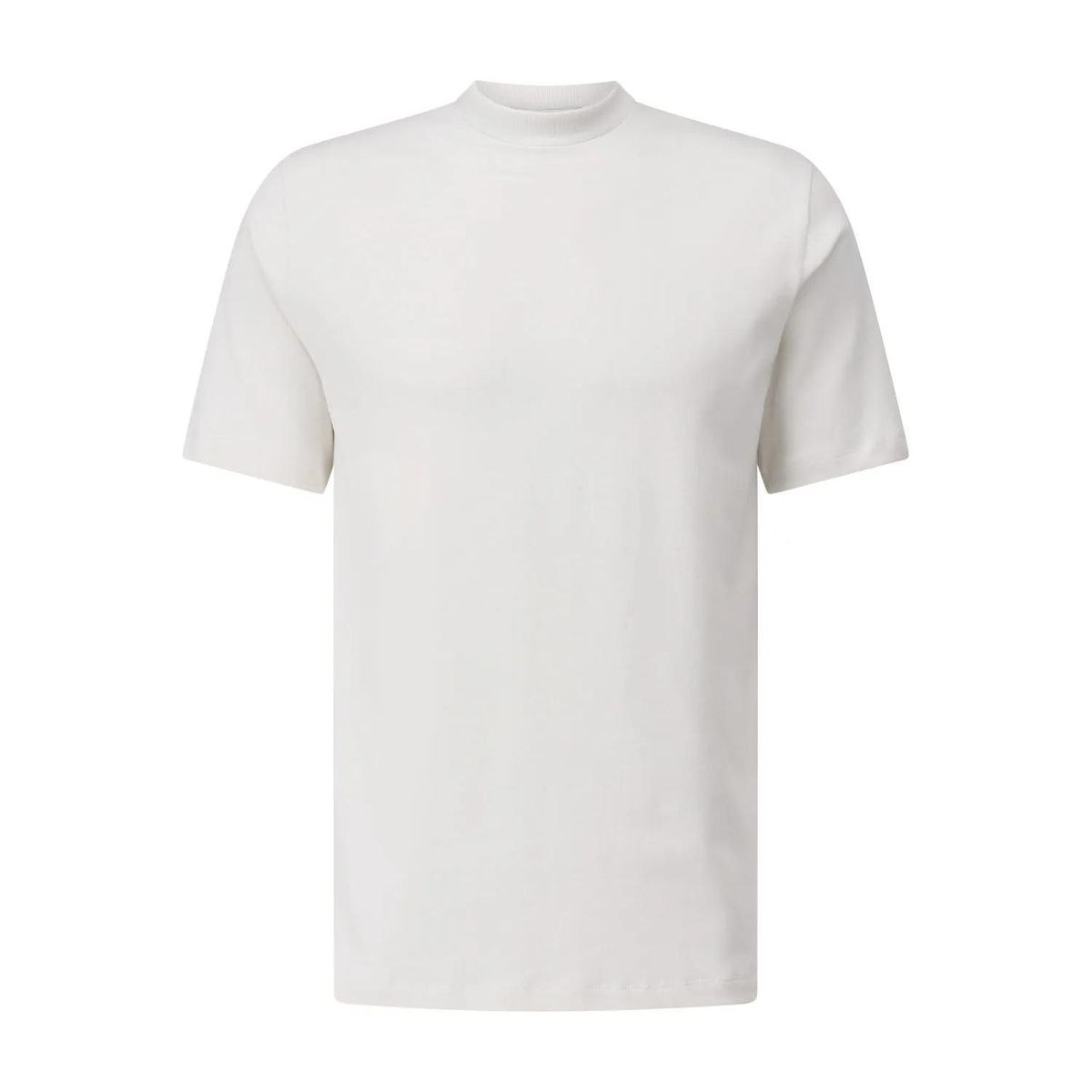 Klassisches Baumwoll-T-Shirt mit Stehkragen