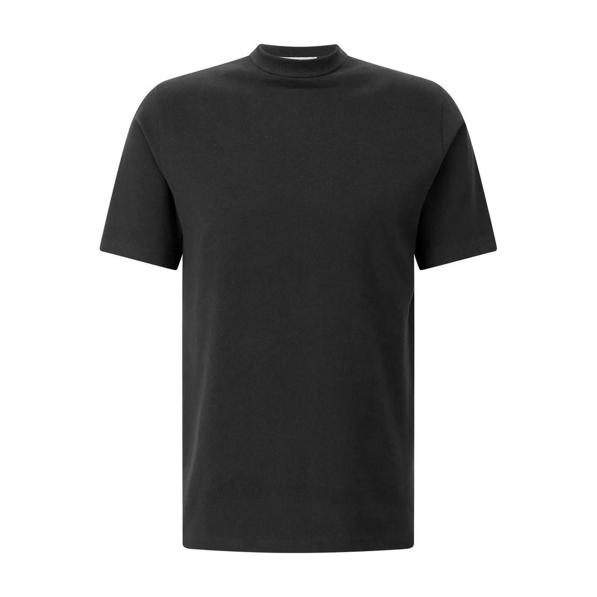 Klassisches Baumwoll-T-Shirt mit Stehkragen