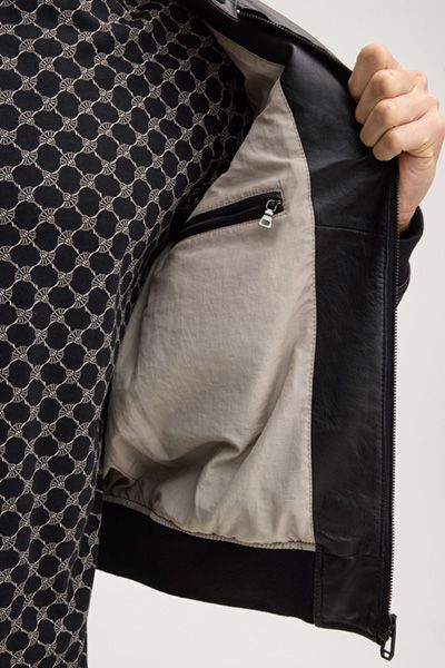 Lederjacke Bamor in Schwarz aus weichem Nappaleder Blouson