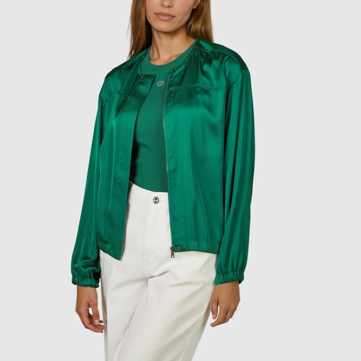 Elegante Blousonjacke aus Satin