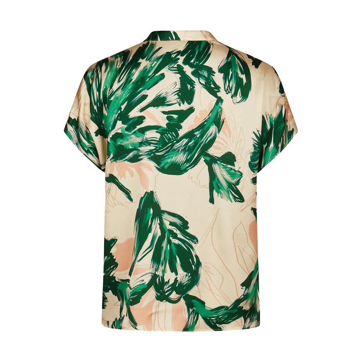 Grüne Bluse mit botanischem Print