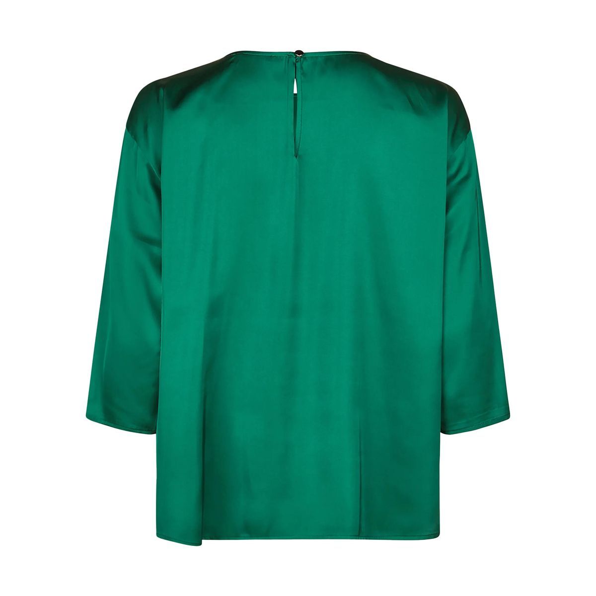 Smaragdgrüne Satin-Bluse