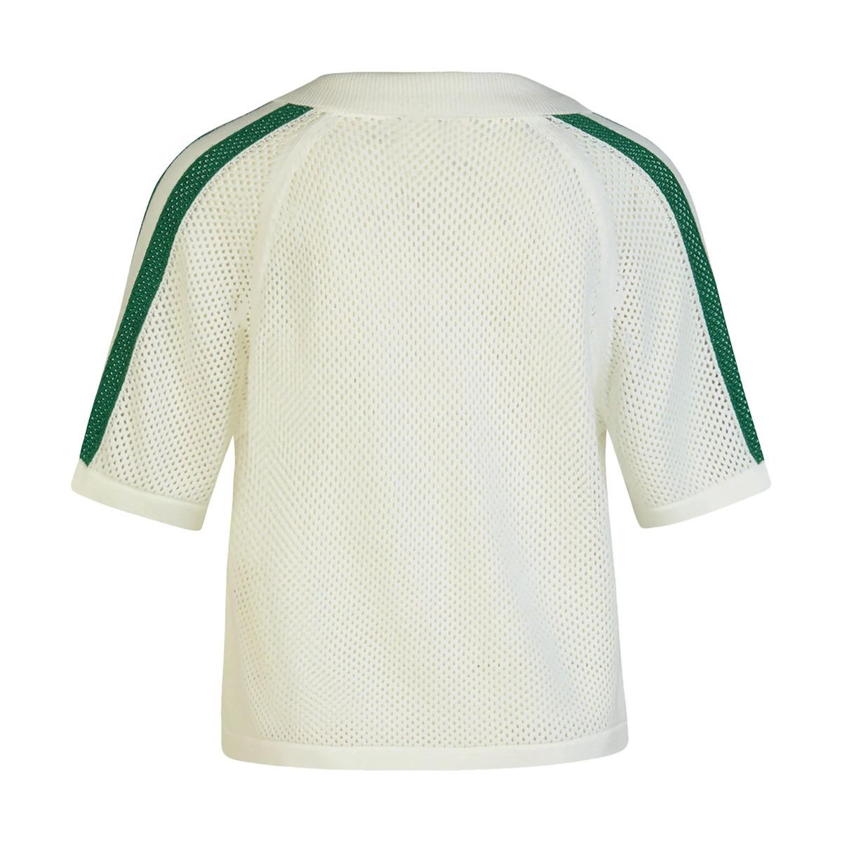 Sportives Strickpolohemd mit Streifenärmeln