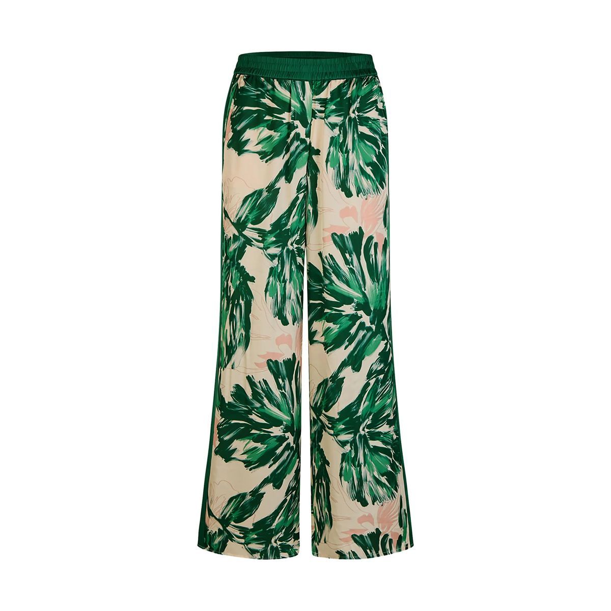 Loungewear-Hose aus Viskosesatin mit Blumendruck